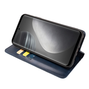 Reciclado Fancy VIVO X60 Pro Plus Piel de becerro Color sólido Cuero Magnético Fundas para teléfonos móviles Cartera Estética Funda para teléfono - Product Image 3