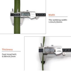 1インチナイロンウェビングストラップ/チューブラーウェビング - 救助、登山、ハーネス、ロックワーク、消防用の高耐久ストラップ - Product Image 5