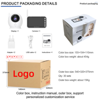 Caméra de surveillance pour bébé intelligente miniature AHSX, best-seller, fournisseur, 4,3 pouces, HD 720P/1080P, audio bidirectionnel sans fil, berceuses, vision nocturne