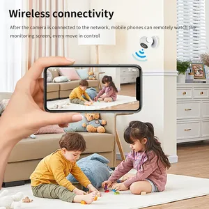1080P 170 CMOS กล้องอินเตอร์เน็ตไร้สายไร้สายแบบแม่เหล็กไมโครโฟนในตัวการบันทึกแบบวนซ้ำเสียงสองทางการตรวจจับการเคลื่อนไหวการมองเห็นตอนกลางคืน - Product Image 3