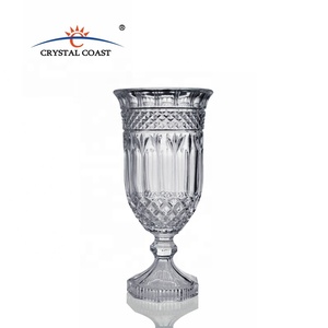 Factory Special Design Cheap <strong>Large</strong> Footed Tall <strong>clear</strong> Glass <strong>Vases</strong> - Product Image 1