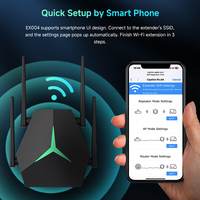 Extensor de Rango Wifi, Repetidor Wifi Inalámbrico de 1200mbps, Doble Banda 2.4ghz 5ghz, Amplificador de Señal de Largo Alcance para Hogar y Oficina