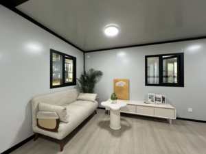 Casa Contenedor Prefabricada Apilable <span class=keywords><strong>de</strong></span> Seguridad <span class=keywords><strong>de</strong></span> 20 <span class=keywords><strong>y</strong></span> 40 pies, Expandible, Estructura Prefabricada, Hogar <span class=keywords><strong>de</strong></span> Dos Dormitorios, Construcción Inmobiliaria - Product Image 3