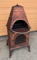 Four à pizza en fonte, barbecue, brasero, foyer extérieur autoportant à haute température, finition résistante à la chaleur