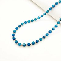 Collier élégant en apatite naturelle pour femmes à la mode en argent 925 perles de serpent bijoux à la mode cadeau prix usine