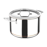 Ensemble de casseroles et marmites de luxe de haute qualité en acier inoxydable 5 (7) pièces 5 plis, prêtes pour l'induction, polies miroir, sans revêtement