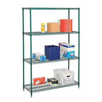 Super Erecta Metro Étagère industrielle à quatre niveaux à usage intensif en fil métallique à 4 étagères Supports de stockage revêtus d'époxy Supports