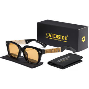 Lunettes de soleil unisexes CATERSIDE à monture carrée en acétate, polarisées, personnalisées, de luxe, essentielles pour les voyages en plein air, protection UV400 - Product Image 1