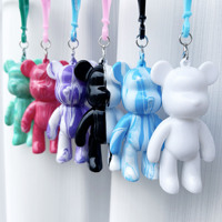 Offre Spéciale – Porte-clés Ours Fluide en Résine Peint à la Main, Artisanat DIY, Jouet Graffiti, Statue, Décoration Maison Tendance et Cartoon