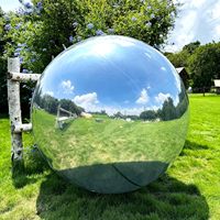 Sphère de miroir décorative géante, boule de miroir gonflable en PVC argentée sur mesure, grande taille
