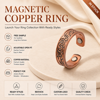 Perhiasan Magnet Tembaga Murni Cincin Terapi Magnetik yang Dapat Disesuaikan Grosir Produsen Perhiasan Terapi Magnetik Kustom