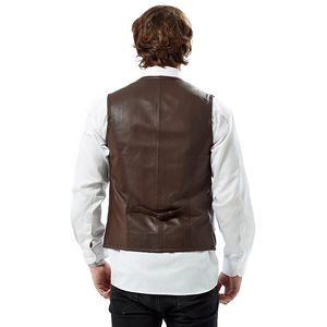 Chaleco de Cuero Casual de Invierno para Hombre, Hecho a Medida, con Tela de Lona, Transpirable y Duradero, Servicio OEM, 2025 - Product Image 3