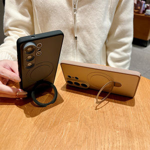 Original Matte Magnetic holder <b>Phone</b> case for Samsung S26 ultra S25 S24 Series Frosted stand texture Bracket Bumper Back Cover - Product Image 6