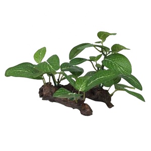 Decorazioni in Plastica per Acquario: Tartaruga <span class=keywords><strong>d</strong></span>'<span class=keywords><strong>Acqua</strong></span> Artificiale, Piante e Paesaggio con Legno Affondato in Resina - Product Image 5