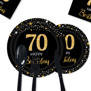 70 °. irthday. Lates y ap. apkins erves. 24. 70 °. irthday. ecoraciones <span class=keywords><strong>para</strong></span> hombres y mujeres, UPS, Nives, orks, poons. 168 Uds. - Product Image 5