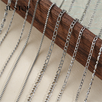 JUSTOP Collier à chaîne en acier inoxydable plaqué or argent, long, unisexe, OEM/vente en gros, personnalisé, imperméable, style Europe Amérique