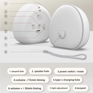 Sleep White Noise Machine LED Night <b>Light</b> Portable Rechargeable Soothing Sound Relaxing Audio Baby <b>Nursery</b> Bedroom Lamp Timer - Product Image 3