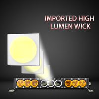 Barre lumineuse LED FDN 150W double couleur 27 \ "simple rangée droite pour voitures et camions compatible avec les modèles Defender & Wrangler