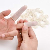 Doigts en latex, antistatiques, gants de protection blancs, imperméables et antidérapants, doigts jetables pour le nail art