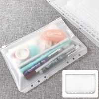 A6 A5 A4 A7 multi-usage Doc perforé classeur étui de poche 6 trous glissière fermeture éclair anneau lâche feuille sacs PVC fermeture éclair organiser dossier