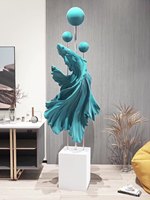 Offre Spéciale : Sculptures Créatives en Fibre de Verre de Luxe Léger, Statues de Poissons pour Décoration de Sol, Ornements pour Bureau et Maison