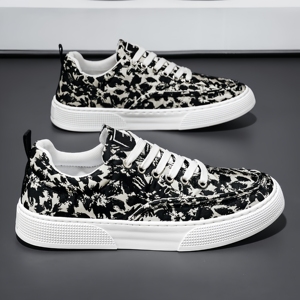 Zapatillas Blancas de Verano para Hombre, Estilo Coreano, Diseño Transpirable de Lona, Suela Gruesa, Deportivas, Casuales, para Caminar - Product Image 5