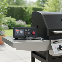 Contrôleur de barbecue électrique numérique avec deux sondes de température pour aliments, écran LCD et connectivité via application