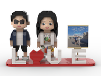 Modèle de portrait de couple 3D personnalisé en blocs de construction OEM ODM, cadeau d'anniversaire, collection de souvenirs en blocs de construction personnalisés