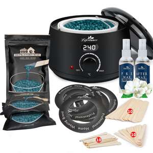 Kit de chauffe-cire à la résine pour l'épilation Lifestance, best-seller, appareil d'épilation professionnel pour le bikini/les parties intimes, le visage, les jambes/le corps - Product Image 1