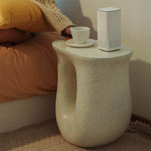 Modern Luxury <b>Small</b> Glass Fiber Reinforced Plastic Faux End Effect Living Room Furniture Console <b>Table</b> - Product Image 2