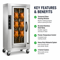 Four électrique à économie d'énergie, machine de boulangerie fiable, équipement de cuisine professionnel en acier inoxydable, puissance 7,5 kW pour la production de pâtisserie