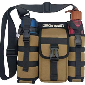 Tactical Crossbody Bag With Multiple Pockets Shoulder Strap Outdoor Sports Men's Chest Bag Solid Color Polyester Interior - Product Image 4
