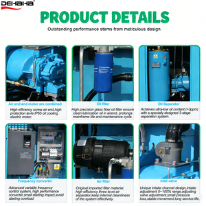 DEHAHA Compresor de Tornillo Rotativo Industrial de 22 kW |   Máquina de Aire Comprimido de Alta Eficiencia con Alimentación de CA DEHAHA 22kW, Compresor de Tornillo Rotativo Industrial - Product Image 4