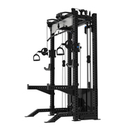 Rack de musculation multifonctionnel pour squats, avec barre de traction dorsale/avantale et cage de musculation