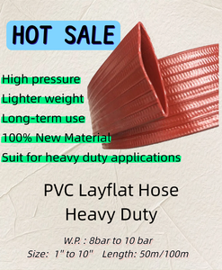 204mm 8 pollici di diametro resistente in Pvc Layflat ad alta resistenza in poliestere rinforzato tubo flessibile di sole per agricoltura - Product Image 4