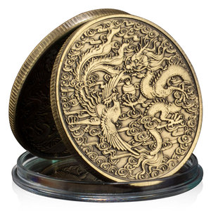 Đồng xu may mắn Truyền Thống Trung Quốc bộ sưu tập đồng Phượng Hoàng Đồng Xu Kỷ Niệm - Product Image 1