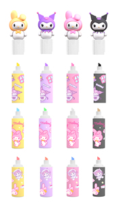 Rotuladores <span class=keywords><strong>pastel</strong></span> de dibujos animados, marcador de pintura fluorescente de tamaño Mini, 6 colores, 1/4 - Product Image 6