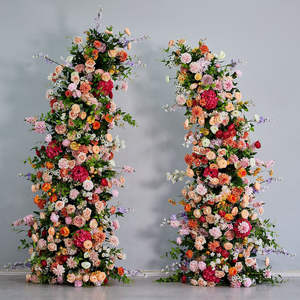 Dekorasi Pernikahan Gapura Bunga Latar Belakang Gaya Pedesaan Fotografi Acara Upacara Bunga Buatan untuk Pernikahan - Product Image 2
