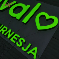 Enseigne en lettres 3D en acrylique à éclairage frontal personnalisable avec transformateur pour voitures et entreprises