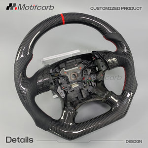 Volant personnalisé en fibre de carbone véritable avec poignées en cuir pour Honda Accord 7ème génération EX EX-L Sedan Odyssey Touring 2003-2008 - Product Image 3