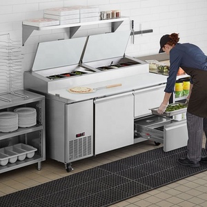 Quầy Để Bàn Nấu Ăn Và Làm Mát Pizza Bằng Thép Không Gỉ Thương Mại 60 Inch - Product Image 6