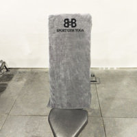 Serviette de sport en microfibre brodée avec logo personnalisé de haute qualité et fermeture éclair meilleure serviette de fitness et de yoga douce et absorbante