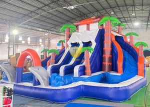 Toboggan aquatique gonflable commercial extérieur pour enfants avec piscine et château gonflable en forme de <span class=keywords><strong>palmier</strong></span> – En promotion - Product Image 3