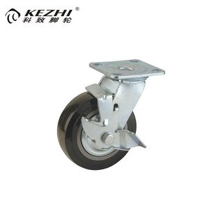Roulette en caoutchouc robuste à tige en polyuréthane silencieuse multifonction de 50 mm pour <span class=keywords><strong>chariot</strong></span> - Product Image 5