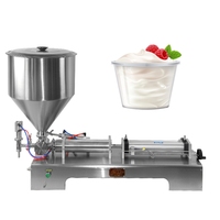 Machine de remplissage semi-automatique de table pour pâtes épaisses, crèmes cosmétiques, beurre de cacahuète, sauce tomate, miel et autres pâtes visqueuses