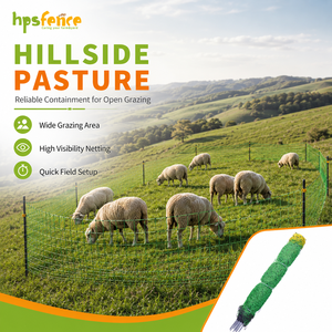 HPSFENCE ODM/OEM ECNE050-E Malla Eléctrica para Ovejas, Rollo de Cerca Portátil <span class=keywords><strong>Verde</strong></span> para Pastoreo, Corral Temporal, Granja - Product Image 4