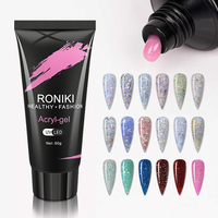 Fournisseur de gel poly acrylique personnalisé OEM, étiquette privée professionnelle, 24 couleurs, échantillons gratuits, gel UV polygel pour extension d'ongles