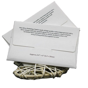 Paño de pulido plateado 6,5*10cm terciopelo de doble cara para limpiadores de joyería de cinturón tejido dorado y plateado y pulido con embalaje elegante - Product Image 1