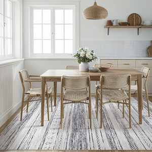 Grande tappeto morbido marocchino bohémien interno moquette lavabile Set tappeto salotto tavolo da pranzo arredamento casa ufficio fattoria - Product Image 3