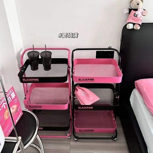 Nouveauté : Organiseur de rangement en métal moderne à 3 niveaux, chariot multifonctionnel pour salon de beauté avec roulettes - Product Image 3